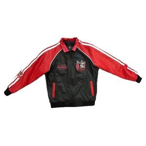 Dale Earnhardt Sr Leather Jacket Quilt Lined Jackets Maker Winston Cup Men's 2XL